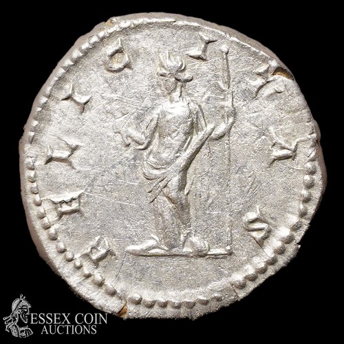 157 - Julia Domna Silver Denarius, struck AD 206 at Rome mint. Silver, 2.37 grams, 17.80mm. Obv: draped bu... 