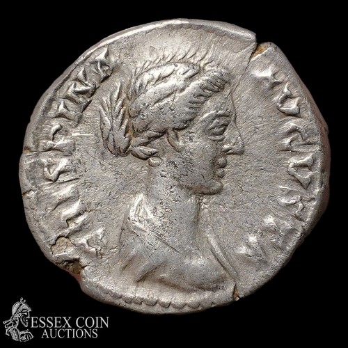 163 - Crispina Silver Denarius, 180-183 AD. Silver, 2.46 grams, 18.95 mm. Obv: draped bust right, +CRISPIN... 