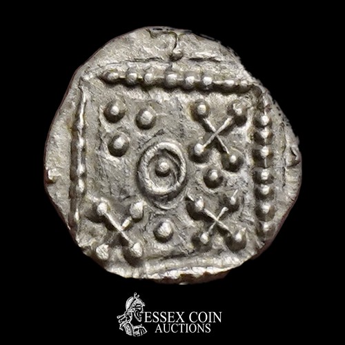 182 - Anglo-Saxon Sceattas Series G, secondary phase 710-60. Silver, 1.01 grams, 12.30 grams. Obv: Diademe... 