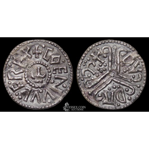 186 - Coenwulf penny, Tribrach type struck 797/8- 805. Silver, 1.43 grams. 19.98 mm. Obv: Mercian M with h... 