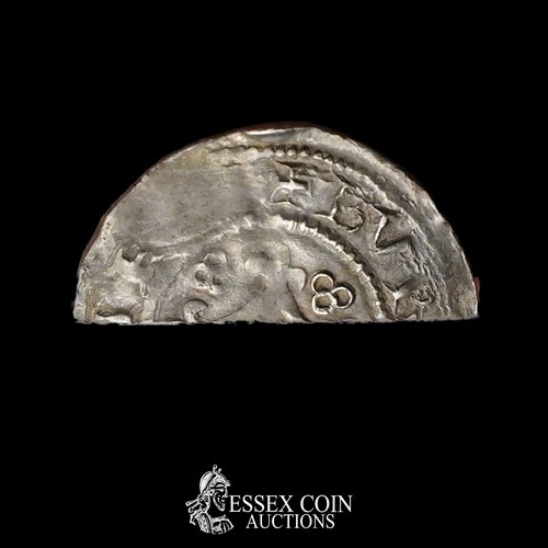 192 - Henry I, 1100-35. Silver cut halfpenny, 0.61 grams, 19.30 mm. Obv: Crowned left-facing bust holding ... 