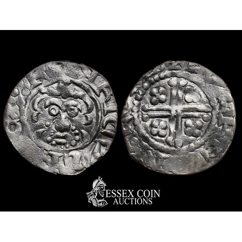 199 - Richard I Penny, 1189-99. Silver, 0.92 grams, 16.10 mm. Obv: crowned front-facing bust holding scept... 