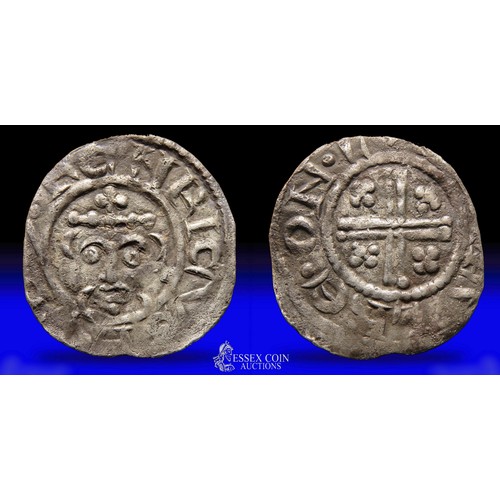 202 - Richard I short cross penny. Silver, 18mm, 0.84g. Obv: crowned facing bust holding sceptre, +HENRICV... 