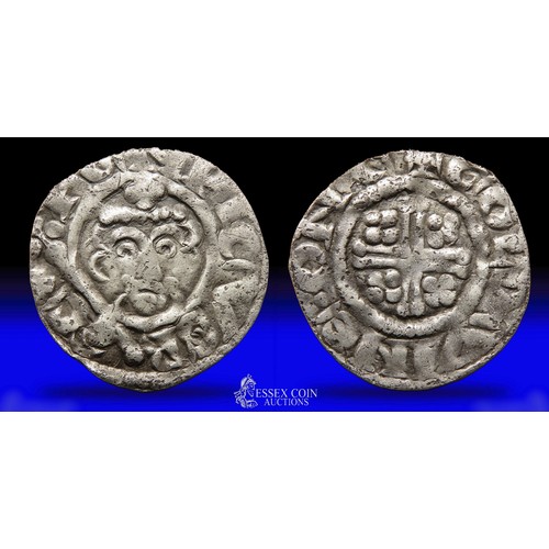 203 - Richard I short cross penny. Silver, 19mm, 1.11g. Obv: crowned facing bust, +HENRICVS REX. Rev: shor... 