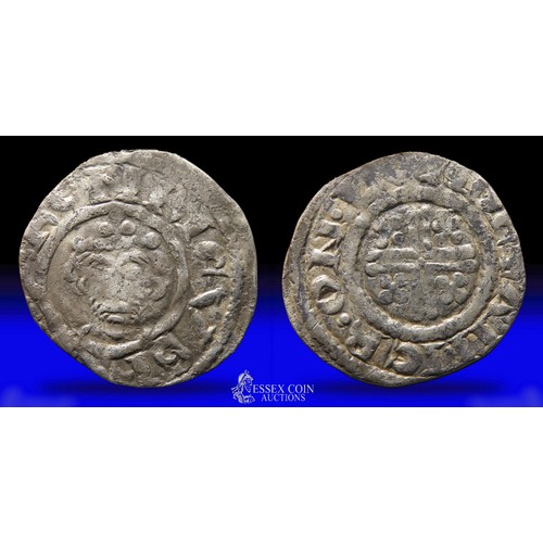 204 - Richard I short cross penny. Silver, 20mm, 1.29g. Obv: crowned facing bust holding sceptre, +HENRICV... 