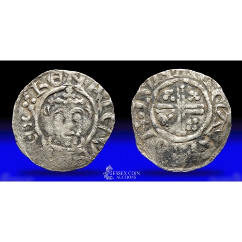 208 - Richard I short cross penny. Silver, 19mm, 1.30g. Obv: crowned facing bust holding sceptre, +HENRICV... 