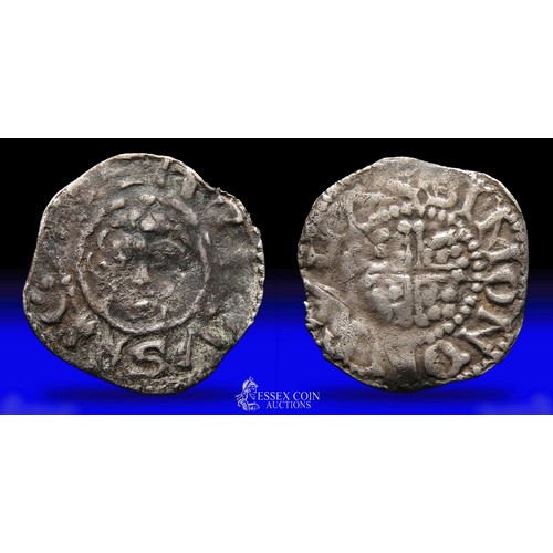 210 - Rhuddlan mint short cross penny. Silver, 19mm, 1.19g. Obv: crowned facing bust holding sceptre, +HEN... 