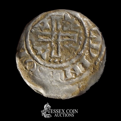 194 - Stephen (1135-44). Silver, 1.26 grams, 18.10. Obv: crowned bust left, holding a sceptre in front, +S... 