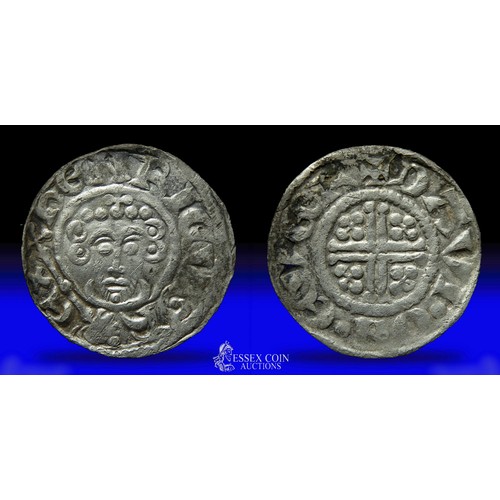 216 - John short cross penny. Silver, 19mm, 1.21g. Obv: crowned facing bust holding sceptre, +HENRICVS REX... 