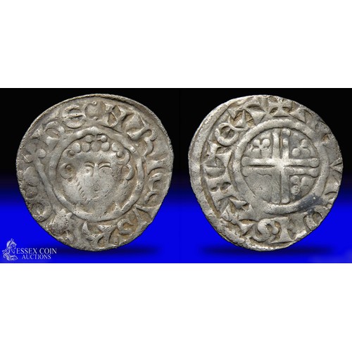 219 - Henry III penny, short cross coinage. Silver, 19mm, 1.36g. Obv: crowned bust facing, +HENRICVS REX. ... 