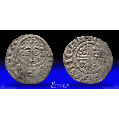 221 - Henry III short cross penny. Silver, 17mm, 0.97g. Obv: crowned facing bust holding sceptre, +HENRICV... 