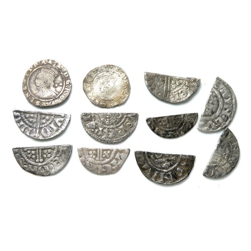 227 - Medieval and Tudor hammered silver coin group. A group of hammered silver coins including nine short... 