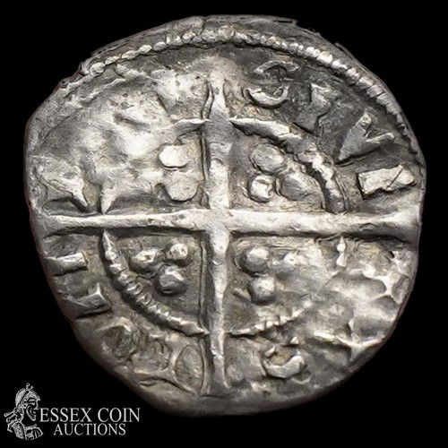 229 - Edward I Silver Farthing, new coinage 1279-1309. Silver, 0.38 grams, 12.20 mm. Obv: crowned front-fa... 