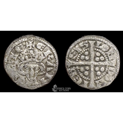 230 - Edward I Silver Farthing, New coinage, 1279-. Silver, 0.35 grams. 11.10 mm. Obverse: Crowned facing ... 