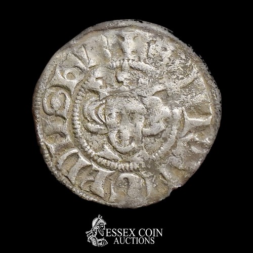 231 - Edward I Penny, new coinage 1272-1307. Silver, 1.24 grams, 20.10 mm. Obv: crowned facing king, EDW R... 