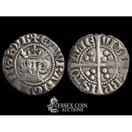 233 - Edward I, new coinage, 1279-1307. Silver, 1.27 grams, 18.40 mm. Obv: crowned facing bust, + EDW R AN... 