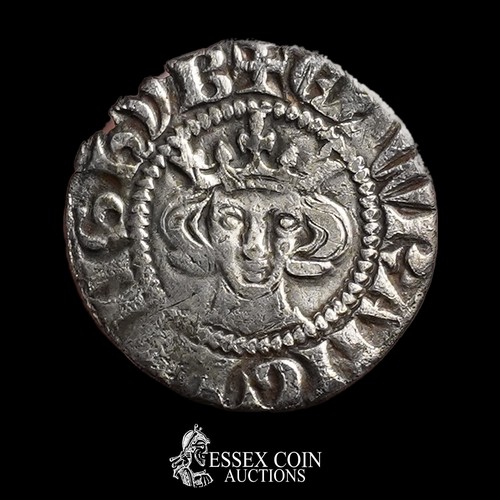 233 - Edward I, new coinage, 1279-1307. Silver, 1.27 grams, 18.40 mm. Obv: crowned facing bust, + EDW R AN... 