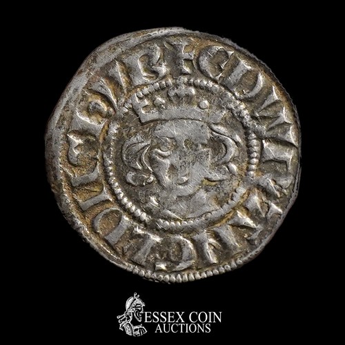 234 - Edward I, new coinage, 1279-1307. Silver, 1.42 grams, 19.70 mm. Obv: crowned facing bust, +EDWR ANGL... 