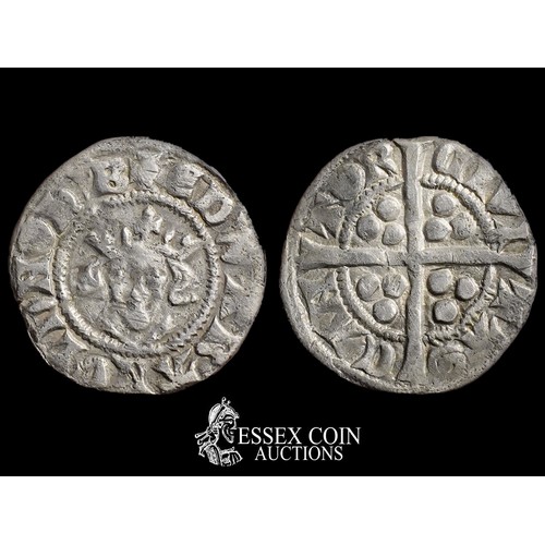 235 - Edward I penny, 1279-1307. Silver, 1.24 grams, 18.45 mm. Obv: crowned facing bust, +EDWA R ANGL DNS ... 