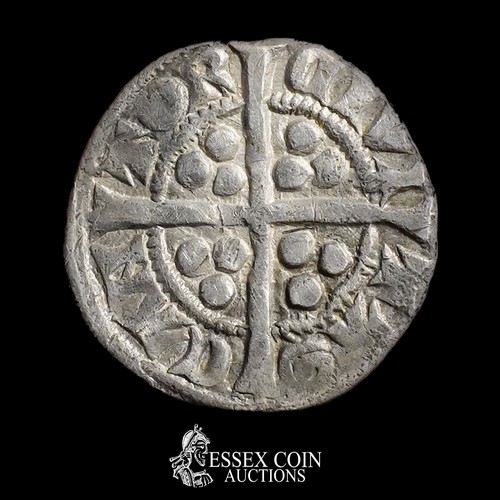 235 - Edward I penny, 1279-1307. Silver, 1.24 grams, 18.45 mm. Obv: crowned facing bust, +EDWA R ANGL DNS ... 