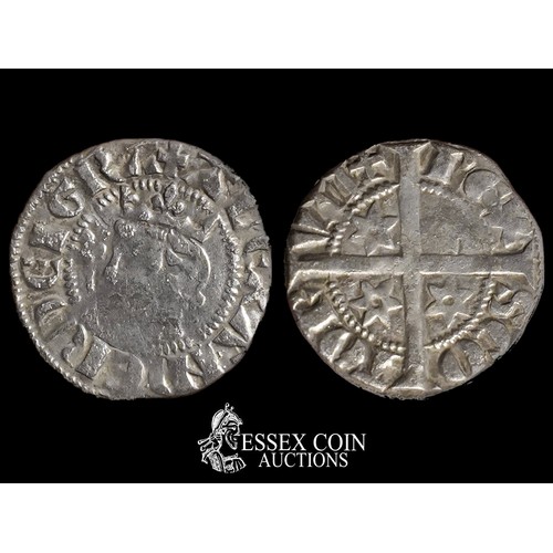 239 - Alexander III Penny, second coinage, 1280-86. Silver, 1.06 grams, 17.20 mm. Obv: crowned left facing... 