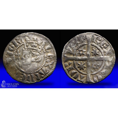 240 - Alexander III penny, second coinage (1280-6). Silver, 20mm, 1.33g. Obv: crowned left-facing bust hol... 