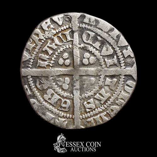 246 - Edward III Half Groat, pre-treaty coinage, 1351-61. Silver, 1.57 grams, 20.10 mm. Obv: crowned front... 