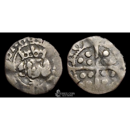 263 - Edward IV Penny, First reign 1461-70. Silver, 0.52 grams, 14.70 mm. Obv: crowned front-facing bust, ... 