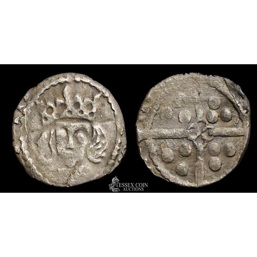 264 - Edward IV Penny, second reign 1471-83. Silver, 0.44 grams, 13.80 mm. Obv: crowned front-facing bust,... 