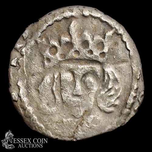 264 - Edward IV Penny, second reign 1471-83. Silver, 0.44 grams, 13.80 mm. Obv: crowned front-facing bust,... 