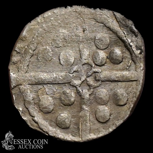 264 - Edward IV Penny, second reign 1471-83. Silver, 0.44 grams, 13.80 mm. Obv: crowned front-facing bust,... 