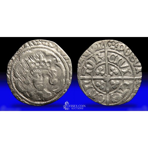 268 - Edward IV halfgroat, Second reign, 1471-83. Silver, 18mm, 1.17g. Obv: crowned facing bust, C on brea... 