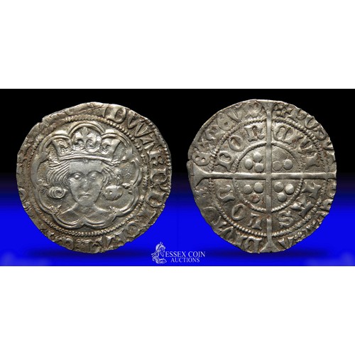 270 - Edward IV groat, Second reign 1471-83. Silver, 25mm, 3.01g. Obv: crowned front facing bust, +EDWARD ... 