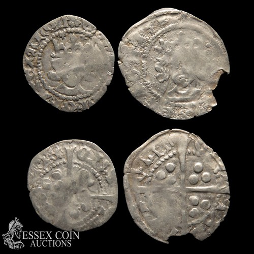 274 - A group of 2 medieval pennies. Edward IV, mm. rose. 15mm, 0.48g. Henry VI penny, Durham, pellets by ... 