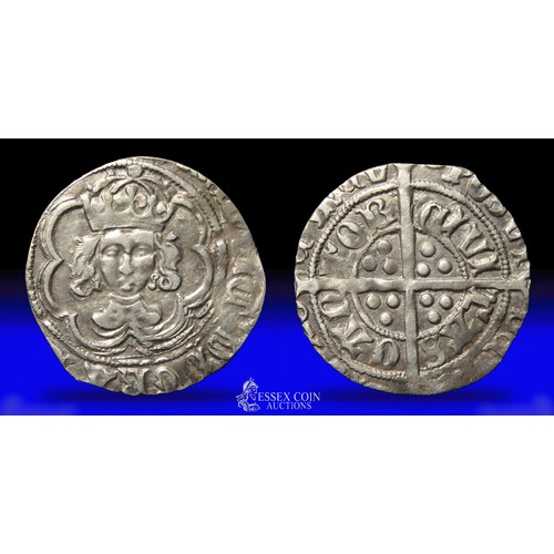 282 - Henry VII halfgroat, Canterbury. 19mm, 1.18g. Obv: crowned facing bust, +HENRIC DI GRA REX ANGL Z F.... 