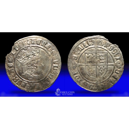 286 - Henry VII groat, profile issue. Silver, 27mm, 3.03g. Obv: crowned right-facing bust, HENRIC VII DI G... 