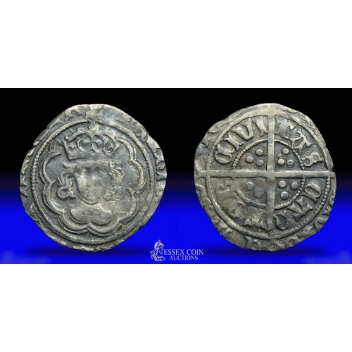 287 - Henry VII halfgroat, facing bust issue. Silver,  19mm, 2.15g. Obv: crowned facing bust, +HENRIC DI G... 