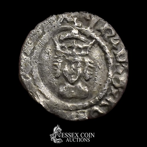 288 - Henry VIII Halfpenny, second coinage, 1526-44. Silver, 0.33 grams, 11.00 mm. Obv: crowned facing bus... 