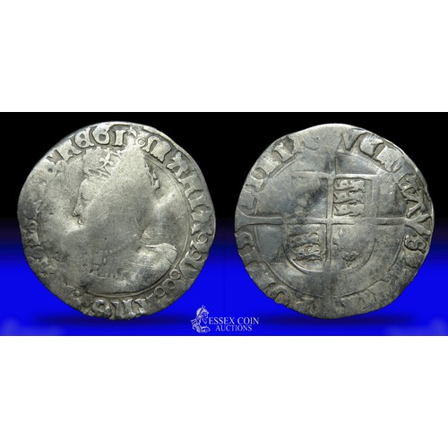 298 - Mary groat, Sole reign (1553-4). Silver, 23mm, 1.76g. Obv: crowned left-facing bust, +MARIA D G ANG ... 