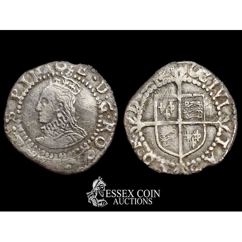 302 - Elizabeth I Penny, Sixth Issue 1582-1600. Silver, 0.45 grams, 12.95 mm. Obv: crowned left-facing bus... 