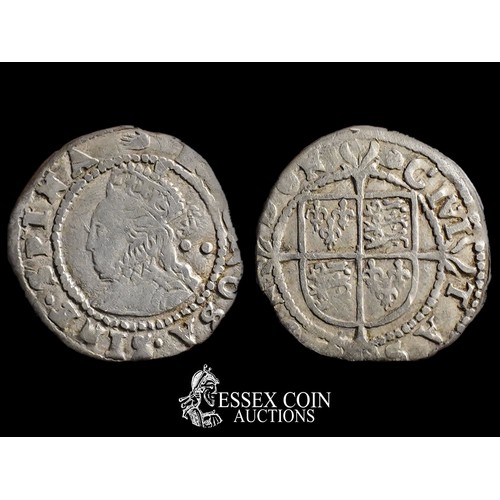 303 - Elizabeth I Half Groat, sixth issue, 1582-1600. Silver, 1.07 grams, 16.60 mm. Obv: crowned left-faci... 