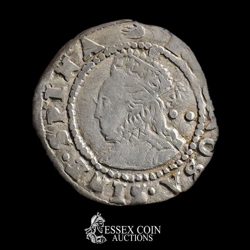 303 - Elizabeth I Half Groat, sixth issue, 1582-1600. Silver, 1.07 grams, 16.60 mm. Obv: crowned left-faci... 