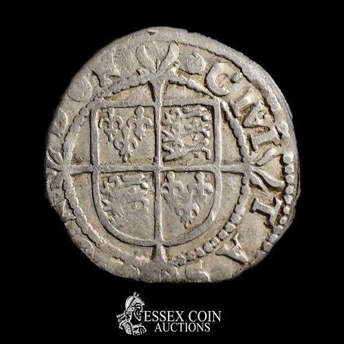 303 - Elizabeth I Half Groat, sixth issue, 1582-1600. Silver, 1.07 grams, 16.60 mm. Obv: crowned left-faci... 