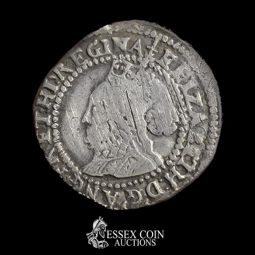 304 - Elizabeth I Silver Threepence, Fifth Issue, 1582. Silver, 1.36 grams, 18.80 mm. Obverse: Crowned lef... 