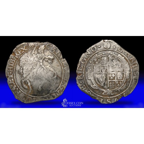 325 - Charles I halfcrown. Silver, 34mm, 14.91g. Obv: king on horseback left, + CAROLVS D G MAG BRI FRA ET... 