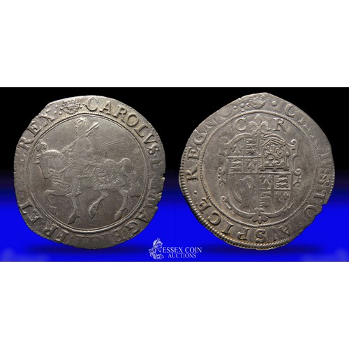 332 - Charles I halfcrown, Tower mint under Parliament. Silver, 35mm, 14.58g. Obv: king on horseback facin... 