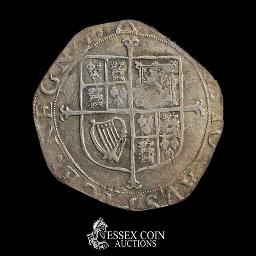 334 - Charles I (1625-49). Silver, 4.66 grams, 29.20 mm. Obverse: Crowned left-facing bust, + CARLVS. D G ... 