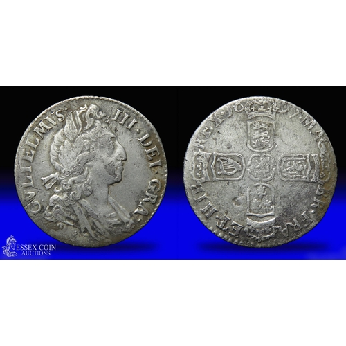 346 - William III sixpence 1697, 21mm, 2.9g. Obv: first laureate and draped bust right, +GVLIELMVS  III DE... 