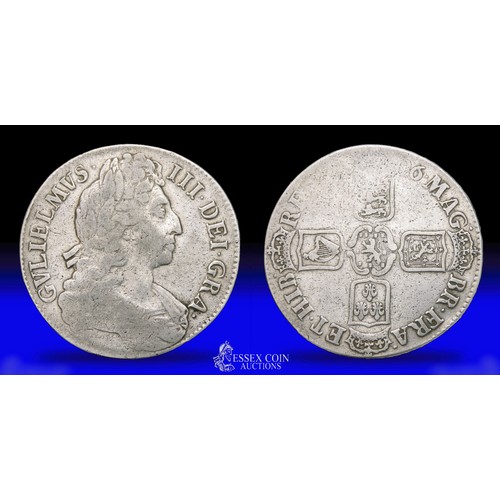 353 - William III crown 1696 OCTAVO. Silver, 39mm, 29.6g. Obv: laureatte bust right, +GVLIELMVS III DEI GR... 