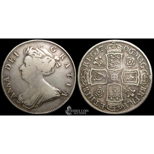 355 - Anne Halfcrown, pre-union (1702-7). Silver, 14,76 grams. 32.97 mm. Obv: draped bust left, +ANNA DEI ... 